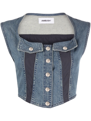 

Bustier-style denim vest, AMBUSH Bustier-style denim vest