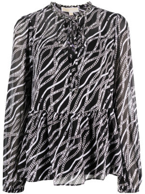 

Chain link-print blouse, Michael Michael Kors Chain link-print blouse