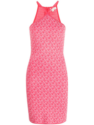 

Monogram-pattern halterneck minidress, Michael Michael Kors Monogram-pattern halterneck minidress