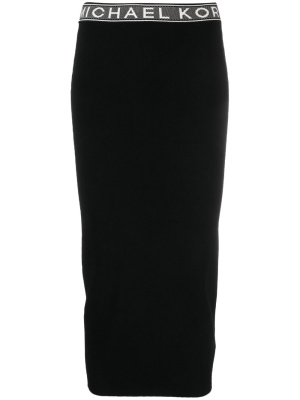 

Logo-waistband midi skirt, Michael Michael Kors Logo-waistband midi skirt