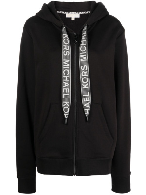 

Logo-lace zip-up hoodie, Michael Michael Kors Logo-lace zip-up hoodie