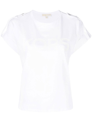 

Shoulder-epaulette organic cotton T-shirt, Michael Michael Kors Shoulder-epaulette organic cotton T-shirt