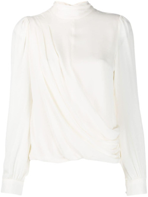 

Wrap-style long sleeve blouse, Michael Michael Kors Wrap-style long sleeve blouse