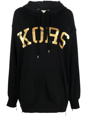 

Logo-print organic cotton hoodie, Michael Michael Kors Logo-print organic cotton hoodie