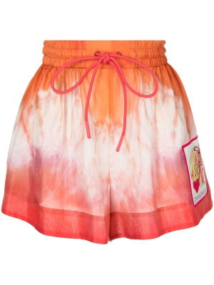 

Tie-dye print silk shorts, ZIMMERMANN Tie-dye print silk shorts