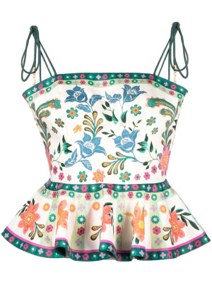 

Ginger floral-print linen top, ZIMMERMANN Ginger floral-print linen top