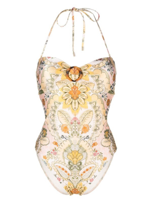 

Baroque pattern-print swimsuit, ZIMMERMANN Baroque pattern-print swimsuit