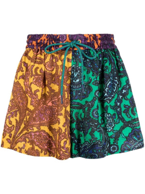 

Tiggy patchwork linen shorts, ZIMMERMANN Tiggy patchwork linen shorts