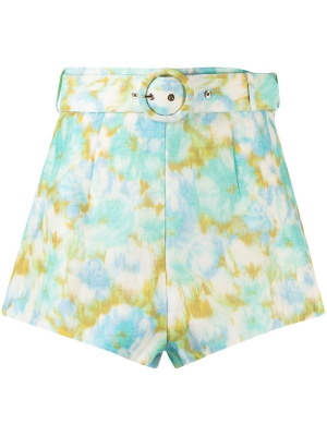 

Printed belted shorts, ZIMMERMANN Printed belted shorts