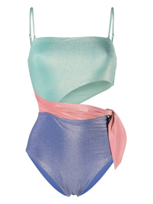 

Clover lurex scarf-tie swimsuit, ZIMMERMANN Clover lurex scarf-tie swimsuit