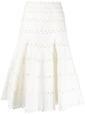 

High-waisted flared midi skirt, ZIMMERMANN High-waisted flared midi skirt