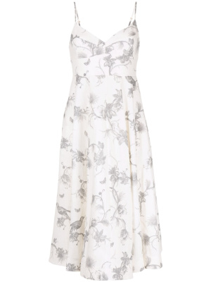 

Picnic floral-print linen midi dress, ZIMMERMANN Picnic floral-print linen midi dress