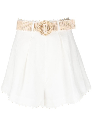 

Crochet-trimmed high-waisted shorts, ZIMMERMANN Crochet-trimmed high-waisted shorts