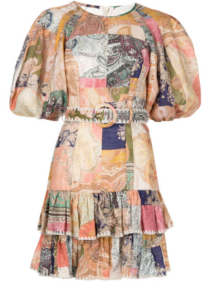 

Patchwork paisley mini dress, ZIMMERMANN Patchwork paisley mini dress