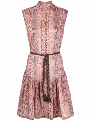 

Snake-print flared dress, ZIMMERMANN Snake-print flared dress