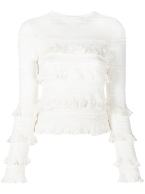 

Wonderland Frill ruffled top, ZIMMERMANN Wonderland Frill ruffled top