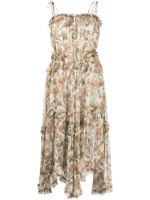 

Chintz floral-print tiered dress, ZIMMERMANN Chintz floral-print tiered dress