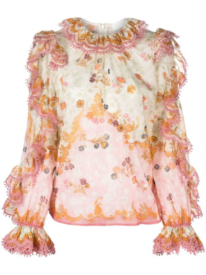 

Laurel floral-print frill blouse, ZIMMERMANN Laurel floral-print frill blouse