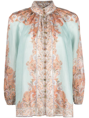 

Devi paisley-print cotton-voile blouse, ZIMMERMANN Devi paisley-print cotton-voile blouse