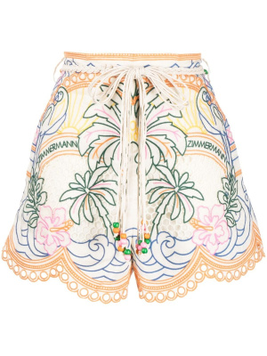 

Ginger Tropical linen shorts, ZIMMERMANN Ginger Tropical linen shorts