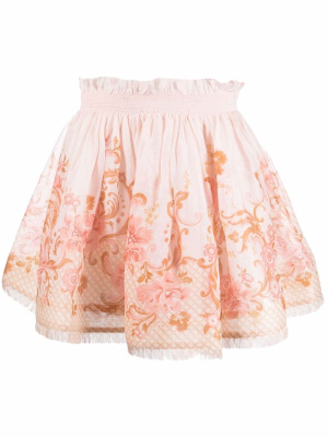 

High-waist floral-print skirt, ZIMMERMANN High-waist floral-print skirt