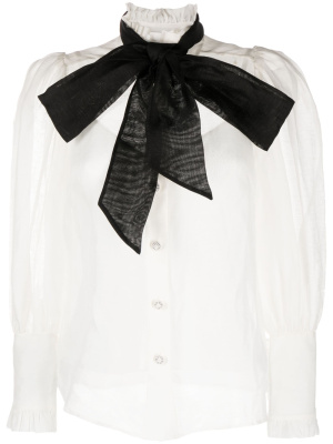 

Bow-detail long-sleeve blouse, ZIMMERMANN Bow-detail long-sleeve blouse