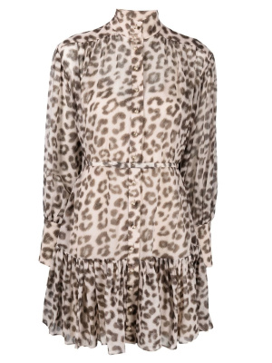 

Dan leopard-print short dress, ZIMMERMANN Dan leopard-print short dress