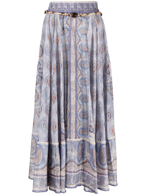 

Paisley-print midi skirt, ZIMMERMANN Paisley-print midi skirt