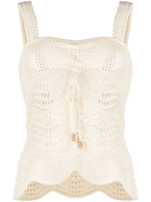 

Devi crochet-knit tank top, ZIMMERMANN Devi crochet-knit tank top