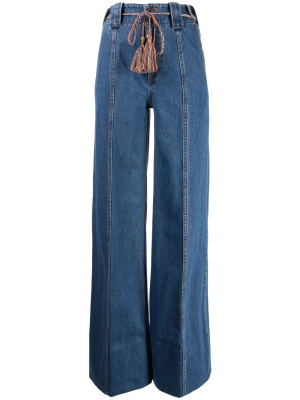 

Tiggy wide-leg flared jeans, ZIMMERMANN Tiggy wide-leg flared jeans