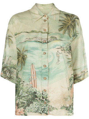 

Vacay Surf beach-print shirt, ZIMMERMANN Vacay Surf beach-print shirt