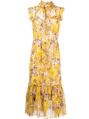 

Floral-print midi dress, ZIMMERMANN Floral-print midi dress