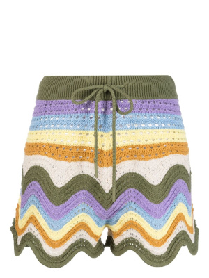 

Striped crochet shorts, ZIMMERMANN Striped crochet shorts