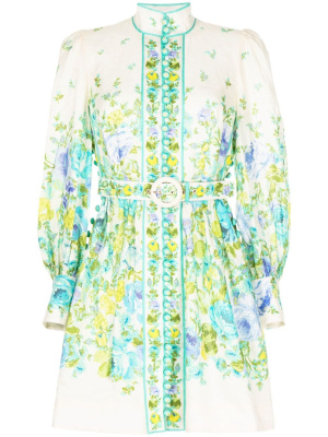 

Floral-print buttoned dress, ZIMMERMANN Floral-print buttoned dress
