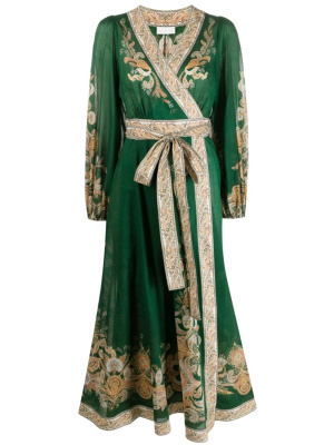 

Devi paisley-print wrap dress, ZIMMERMANN Devi paisley-print wrap dress