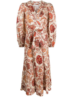 

Vitali wrap midi dress, ZIMMERMANN Vitali wrap midi dress