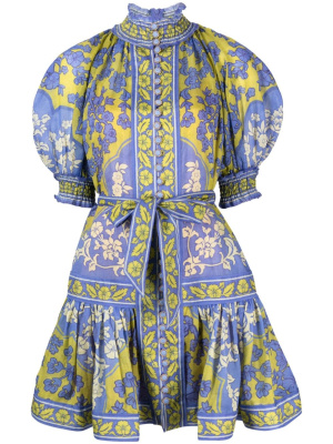 

Raie Lantern floral-print minidress, ZIMMERMANN Raie Lantern floral-print minidress