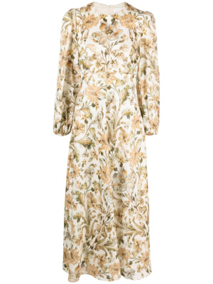 

Chintz floral-print linen dress, ZIMMERMANN Chintz floral-print linen dress