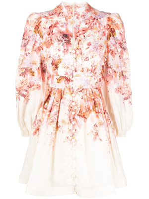 

Devi flared linen minidress, ZIMMERMANN Devi flared linen minidress
