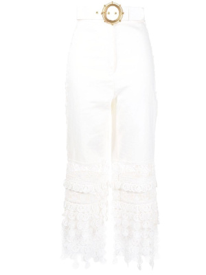 

High-waisted embroidered-design trousers, ZIMMERMANN High-waisted embroidered-design trousers