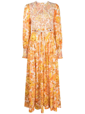 

Raie floral-print midi dress, ZIMMERMANN Raie floral-print midi dress