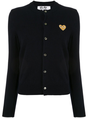 

Embroidered heart patch cardigan, Comme Des Garçons Play Embroidered heart patch cardigan