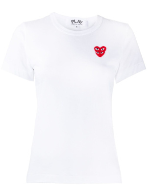 

Embroidered-logo cotton T-shirt, Comme Des Garçons Play Embroidered-logo cotton T-shirt