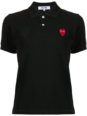 

Embroidered-logo short-sleeved polo shirt, Comme Des Garçons Play Embroidered-logo short-sleeved polo shirt