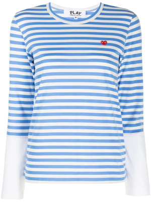 

Heart-patch cotton T-shirt, Comme Des Garçons Play Heart-patch cotton T-shirt