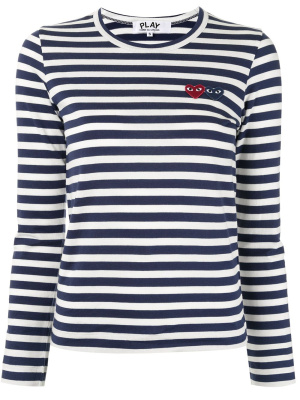

Striped-print branded top, Comme Des Garçons Play Striped-print branded top