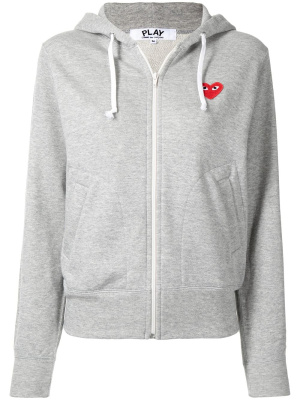 

Heart-appliqué zipped hoodie, Comme Des Garçons Play Heart-appliqué zipped hoodie