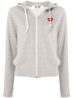 

Logo-print zipped hoodie, Comme Des Garçons Play Logo-print zipped hoodie