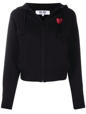 

Logo-motif hooded jacket, Comme Des Garçons Play Logo-motif hooded jacket