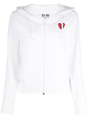 

Cropped overlapping logo hoodie, Comme Des Garçons Play Cropped overlapping logo hoodie